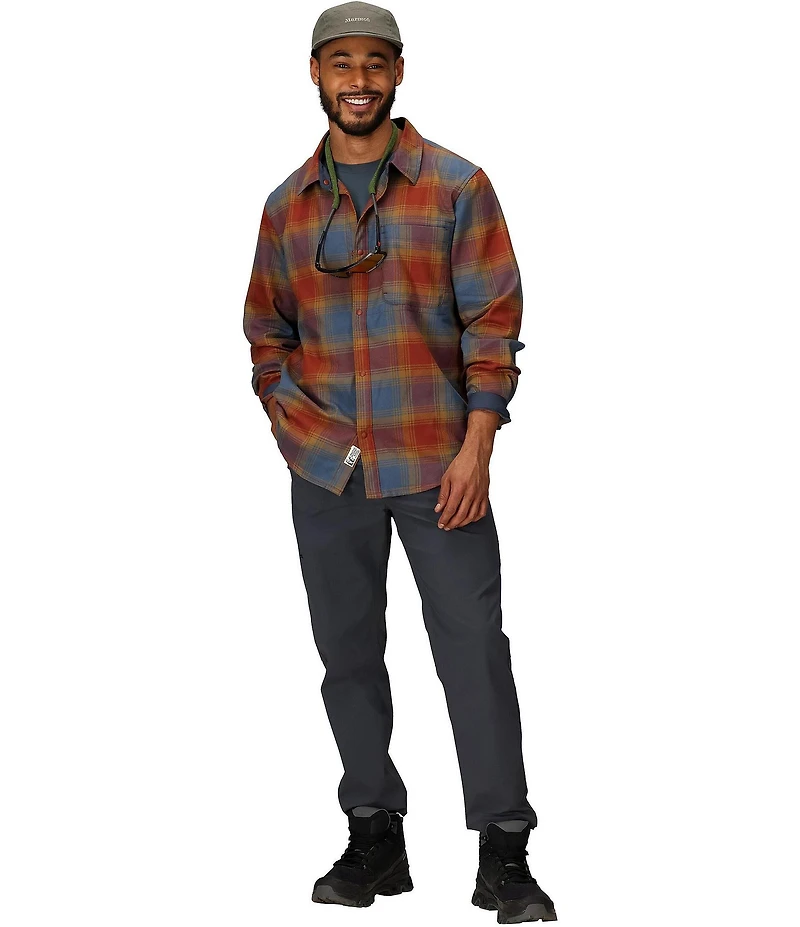 Marmot Stonepeak Lightweight Performance Plaid Print Flannel Long Sleeve Shirt