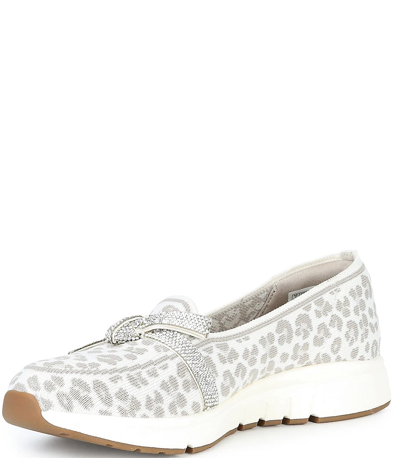 Skechers x Martha Stewart Women's Arch Fit Living Leopard Bow Skimmer Flats