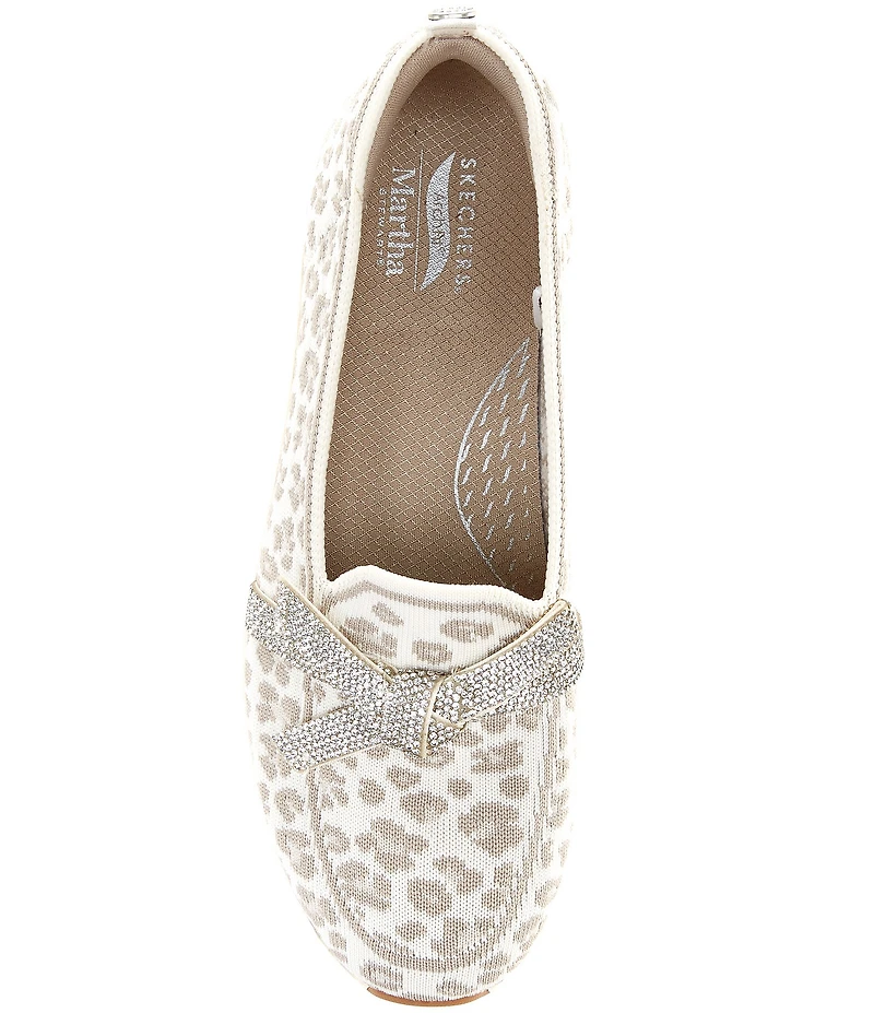 Skechers x Martha Stewart Women's Arch Fit Living Leopard Bow Skimmer Flats