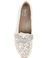 Skechers x Martha Stewart Women's Arch Fit Living Leopard Bow Skimmer Flats