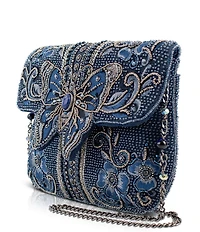 Mary Frances Alchemy Beaded Butterfly Floral Crossbody Bag