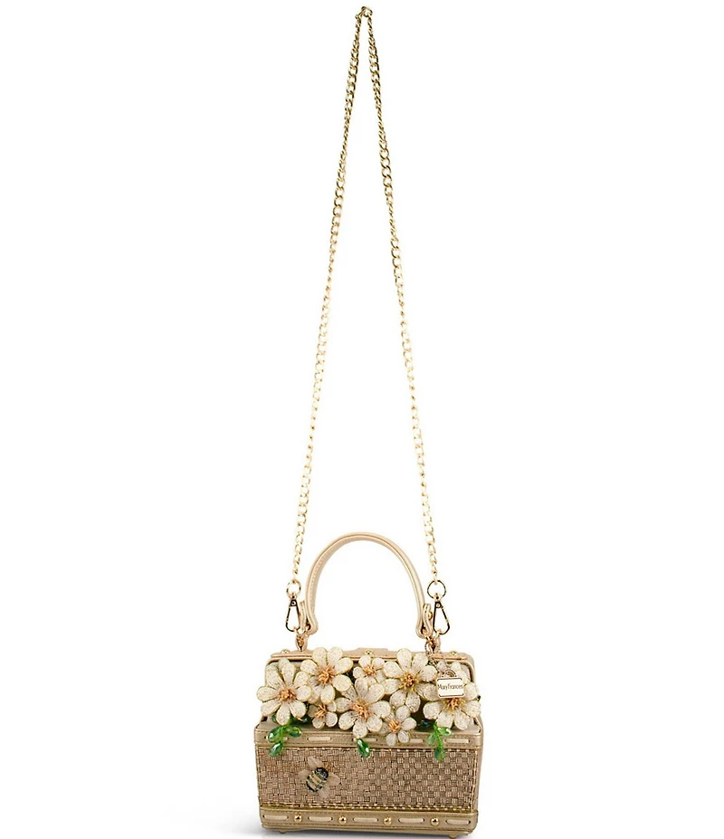 Mary Frances Basket of Sunshine Beaded Floral Convertible Bag