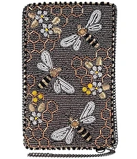 Mary Frances Bee Awesome Beaded Crossbody Phone Bag