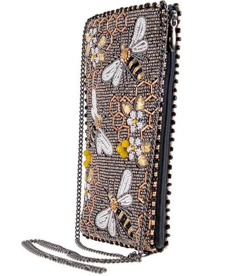 Mary Frances Bee Awesome Beaded Crossbody Phone Bag