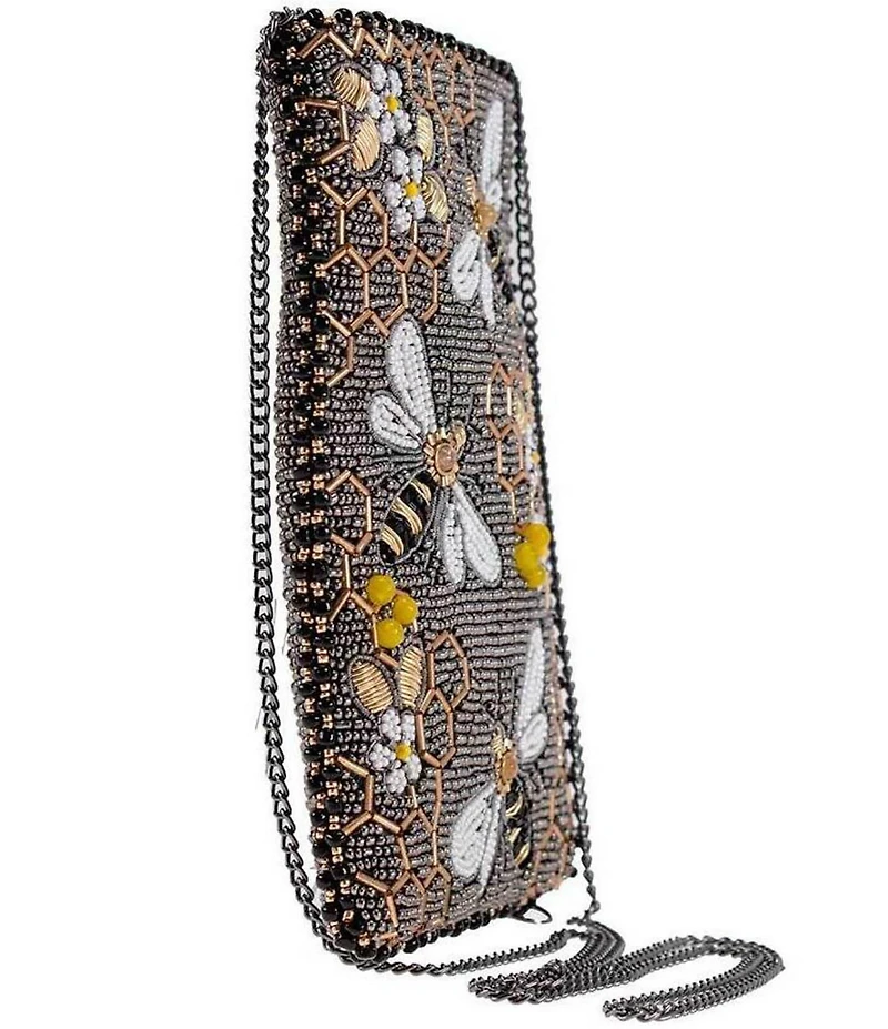 Mary Frances Bee Awesome Beaded Crossbody Phone Bag