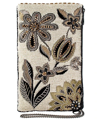 Mary Frances Breezy Beaded Embroidered Floral Crossbody Phone Bag