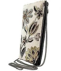 Mary Frances Breezy Beaded Embroidered Floral Crossbody Phone Bag