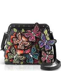 Mary Frances Butterfly Kiss Beaded Shoulder Handbag