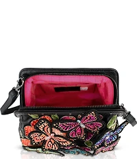 Mary Frances Butterfly Kiss Beaded Shoulder Handbag