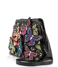 Mary Frances Butterfly Kiss Beaded Shoulder Handbag