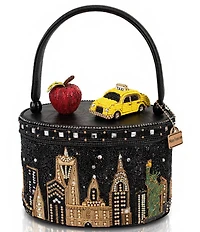Mary Frances City Lights New York Beaded Top Handle Clutch Bag
