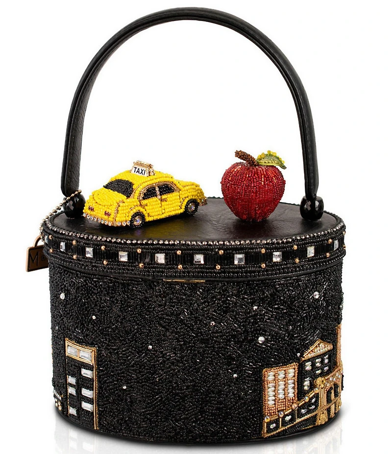 Mary Frances City Lights New York Beaded Top Handle Clutch Bag