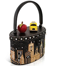 Mary Frances City Lights New York Beaded Top Handle Clutch Bag