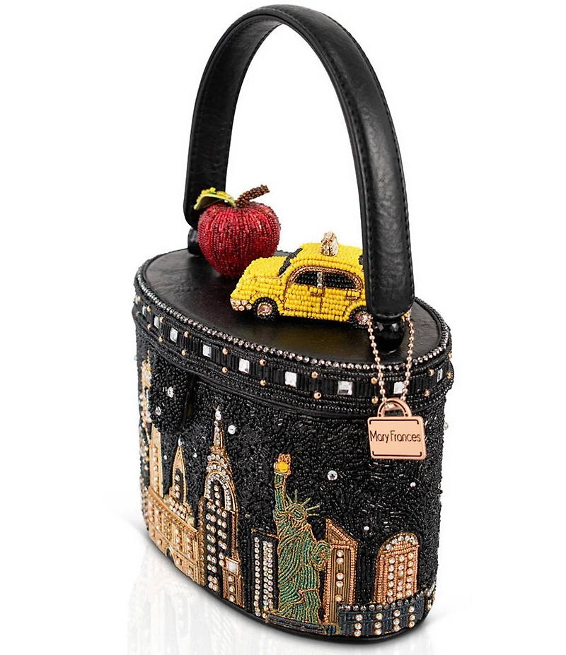 Mary Frances City Lights New York Beaded Top Handle Clutch Bag