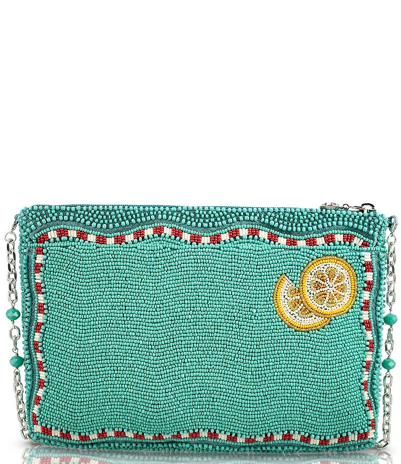 Mary Frances Crack Me Up Lobster Beaded Shoulder Bag