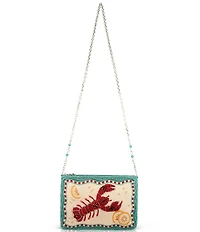 Mary Frances Crack Me Up Lobster Beaded Shoulder Bag