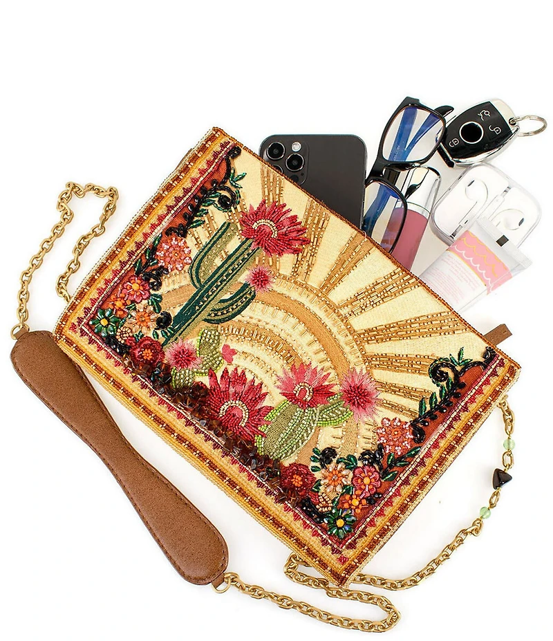 Mary Frances Desert Sunrise Beaded Crossbody Bag