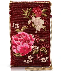 Mary Frances Eastern Bloom Beaded Versatile Crossbody Bag