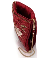 Mary Frances Eastern Bloom Beaded Versatile Crossbody Bag