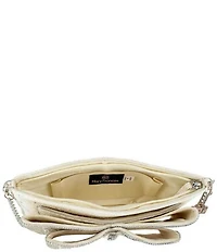 Mary Frances Fancy Bow Beaded Crossbody Clutch