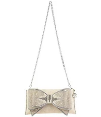 Mary Frances Fancy Bow Beaded Crossbody Clutch