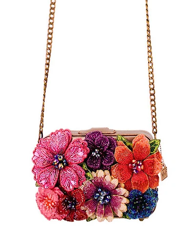 Mary Frances Fresh Picked Floral Beaded Rhinestoned Crossbody Bag