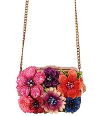Mary Frances Fresh Picked Floral Beaded Rhinestoned Crossbody Bag