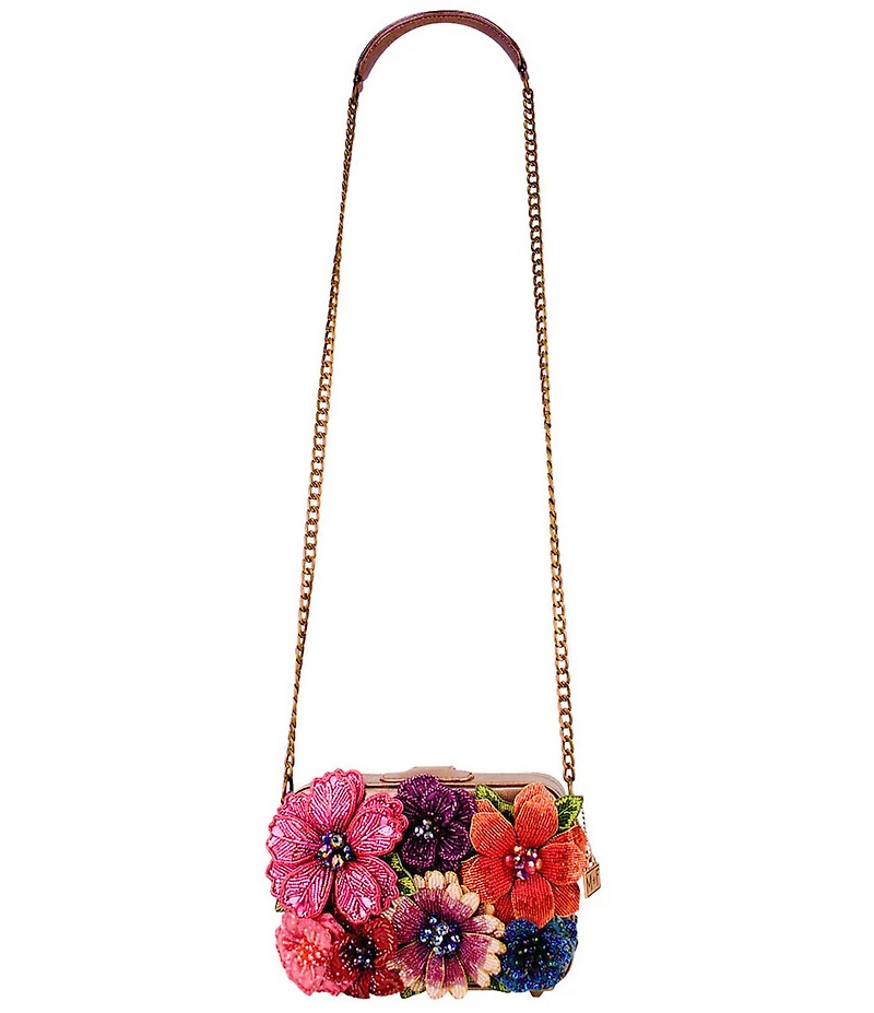 Mary Frances Fresh Picked Floral Beaded Rhinestoned Crossbody Bag