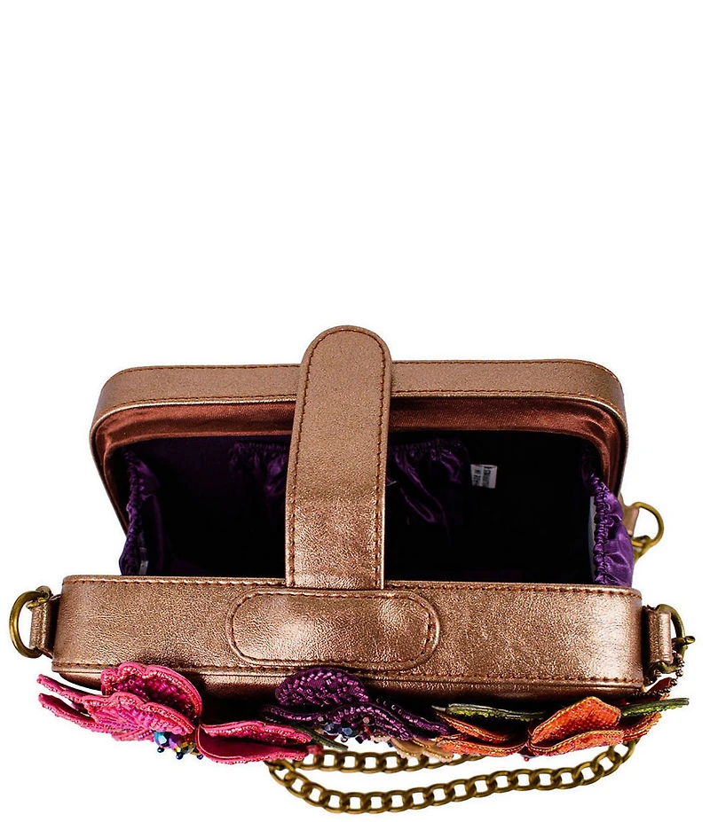 Mary Frances Fresh Picked Floral Beaded Rhinestoned Crossbody Bag