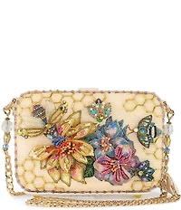 Mary Frances Garden Buzz Floral Beaded Crossbody Bag