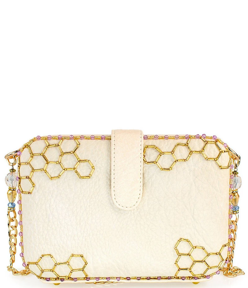 Mary Frances Garden Buzz Floral Beaded Crossbody Bag