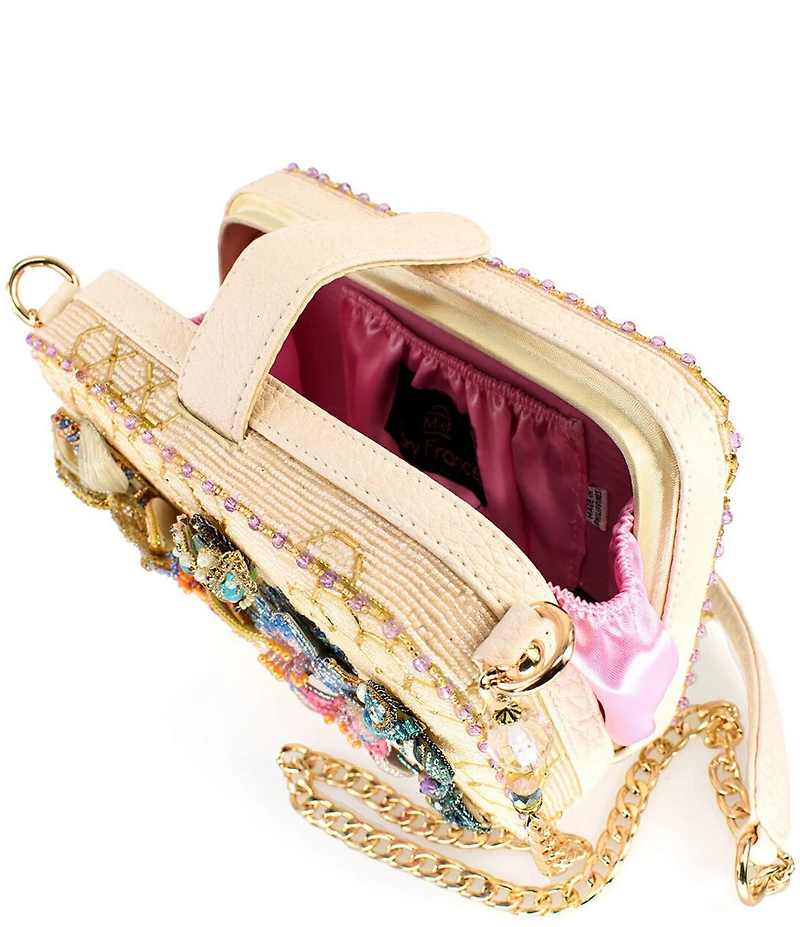 Mary Frances Garden Buzz Floral Beaded Crossbody Bag