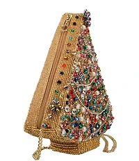 Mary Frances Glittering Joy Rhinestoned Christmas Tree Crossbody Bag