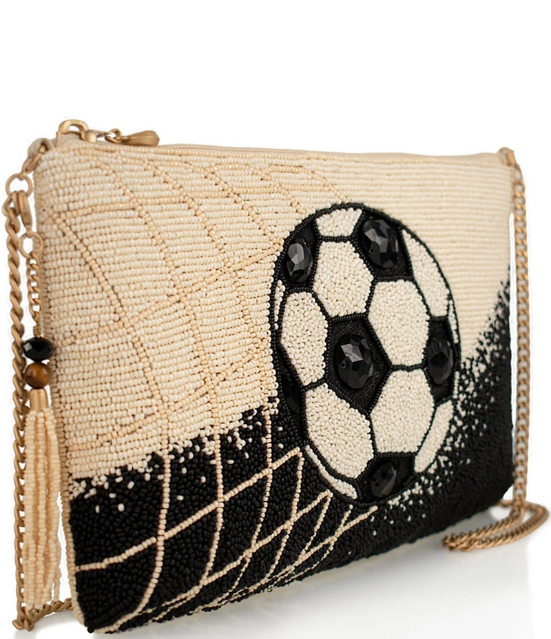 Mary Frances Goal! Beaded Soccer Crossbody Bag