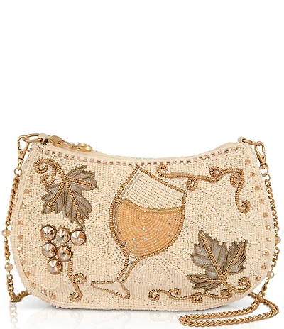 Mary Frances Grape Escape Wine Glass Beaded Bag