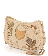 Mary Frances Grape Escape Wine Glass Beaded Bag