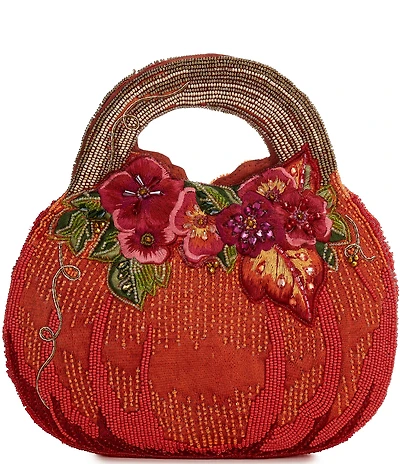 Mary Frances Harvest Garden Beaded Pumpkin Clutch