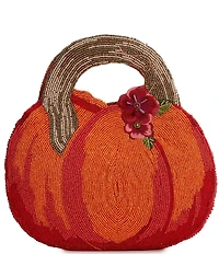 Mary Frances Harvest Garden Beaded Pumpkin Clutch