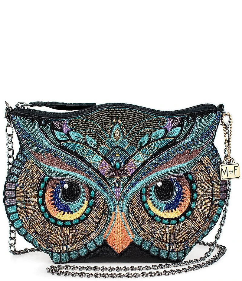 Mary Frances Head Turner Beaded Crossbody Bag
