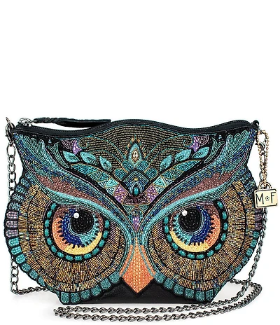 Mary Frances Head Turner Beaded Crossbody Bag