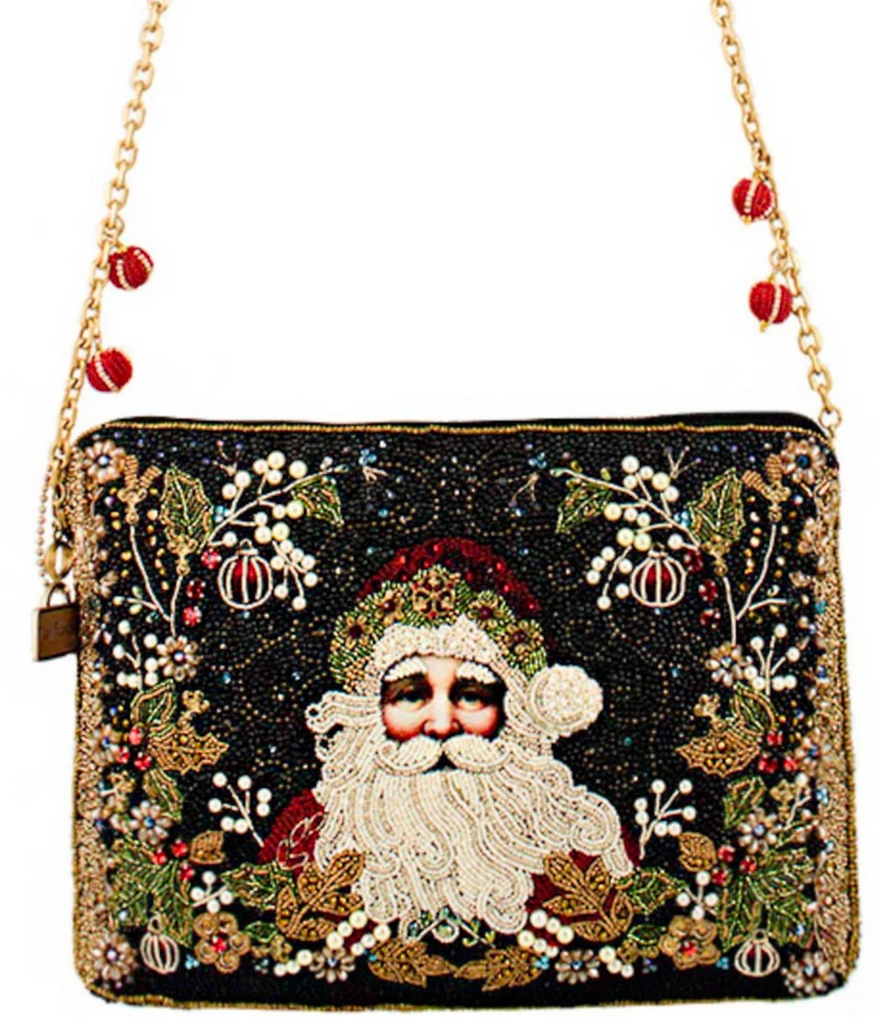 Mary Frances Holiday Magic Beaded Rhinestoned Crossbody Bag