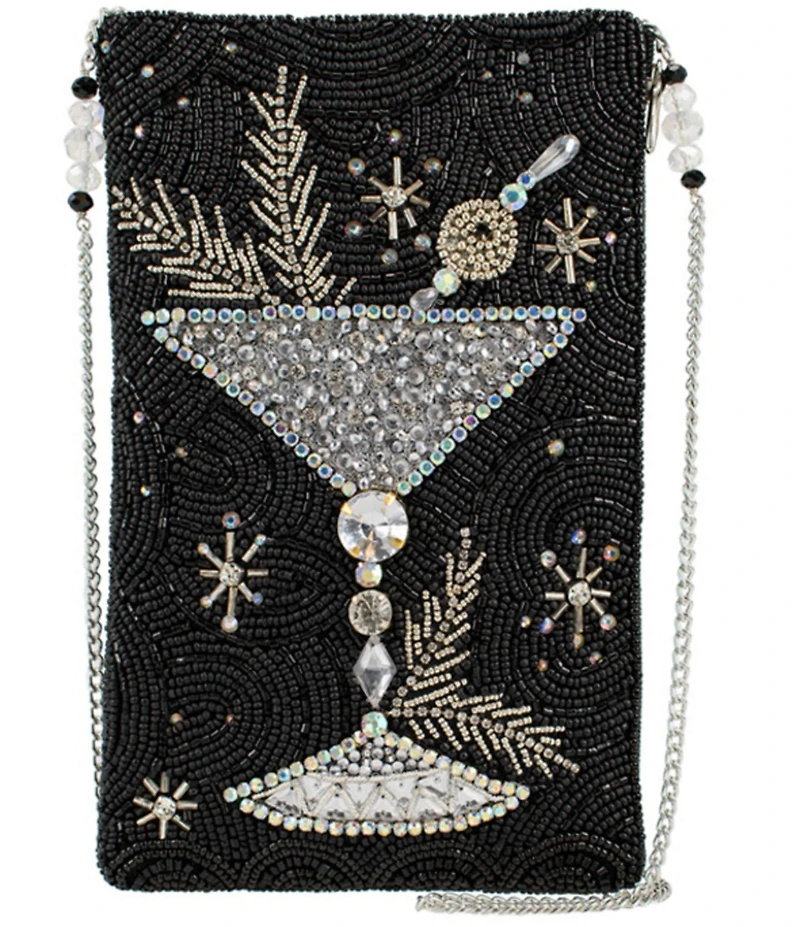 Mary Frances Holidaze Cocktail Rhinestoned Crossbody Clutch Bag