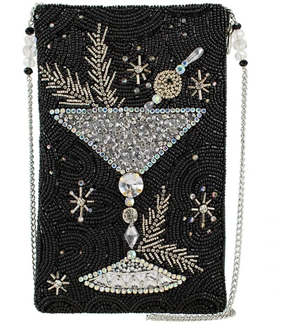 Mary Frances Holidaze Cocktail Rhinestoned Crossbody Clutch Bag