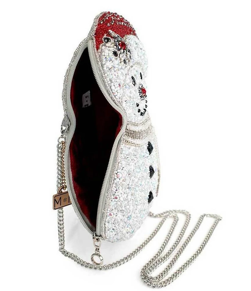 Mary Frances Ice Breaker Rhinestone Snowman Crossbody Bag