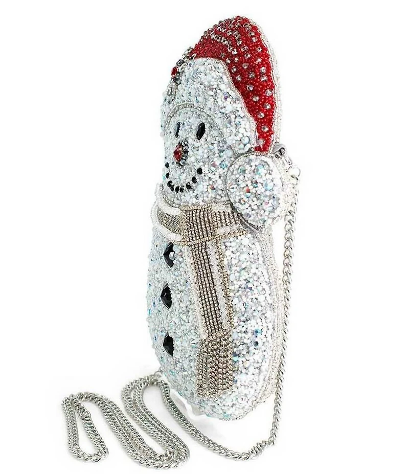 Mary Frances Ice Breaker Rhinestone Snowman Crossbody Bag