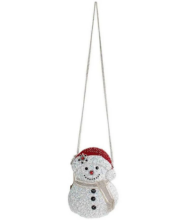 Mary Frances Ice Breaker Rhinestone Snowman Crossbody Bag