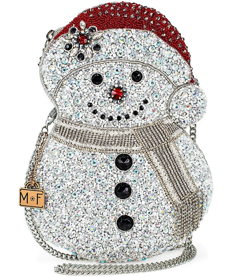 Mary Frances Ice Breaker Rhinestone Snowman Crossbody Bag