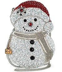 Mary Frances Ice Breaker Rhinestone Snowman Crossbody Bag