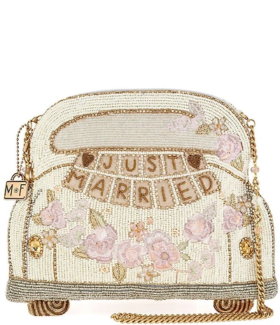 Mary Frances Just Married Beaded Car Crossbody Bag