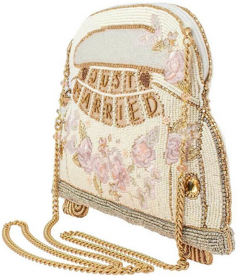 Mary Frances Just Married Beaded Car Crossbody Bag